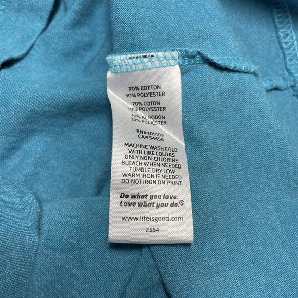 Life is Good Crusher Tee Highlight Real Mountain Scene Men's Tee Stretch Medium - Picture 8 of 9